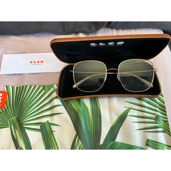 NOS GARRETT LEIGHT CaLiFoRnIa “Tuscany” Gold 👓 Eyeglasses - Picture 2 of 16